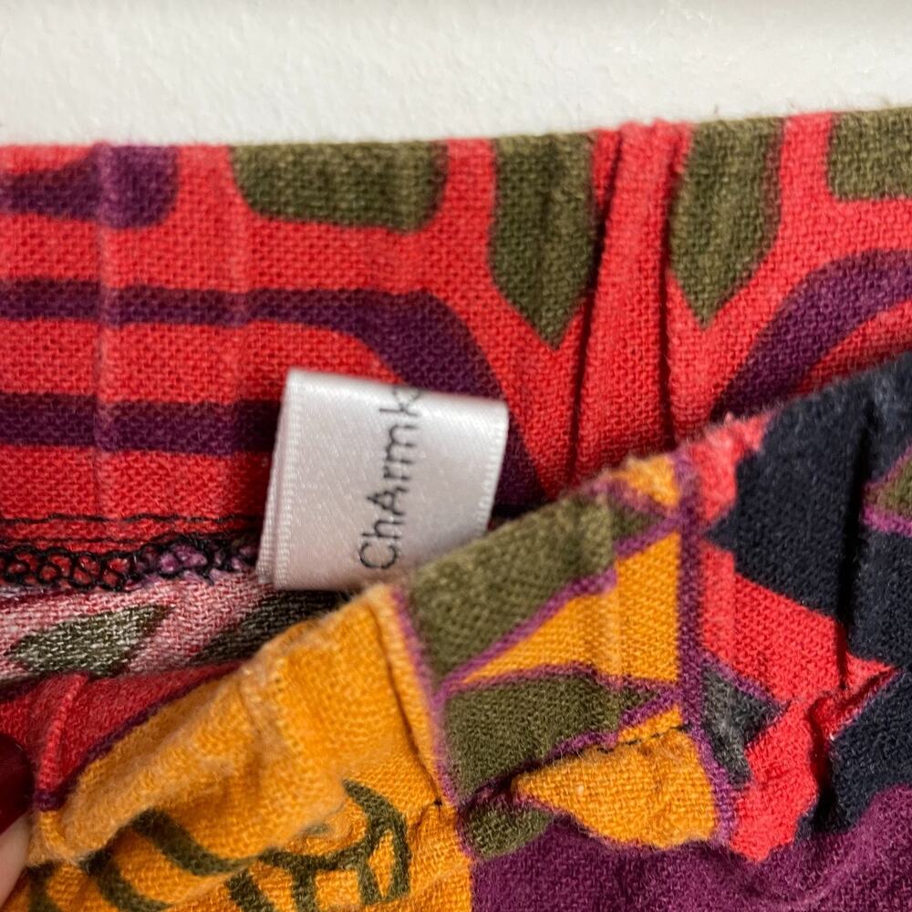 Thai Patchwork Drop Crotch Harem Pants Medium Boh… - image 6